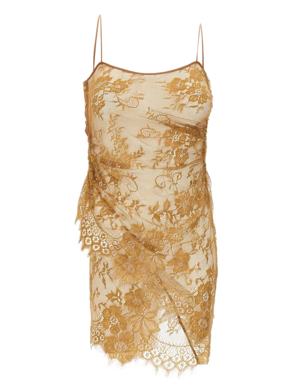 

Топ с драпировкой из кружева Jacques, светло-коричневый