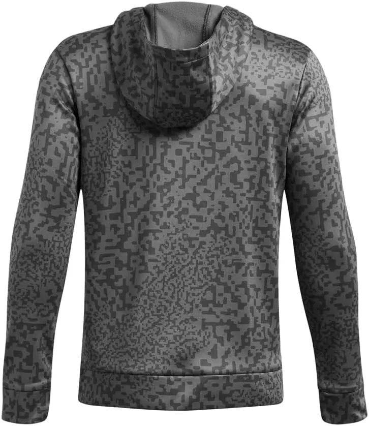 Детская флисовая толстовка Under Armour с принтом Under Armour, (025) Castlerock/Titan Gray/Black — фото 2