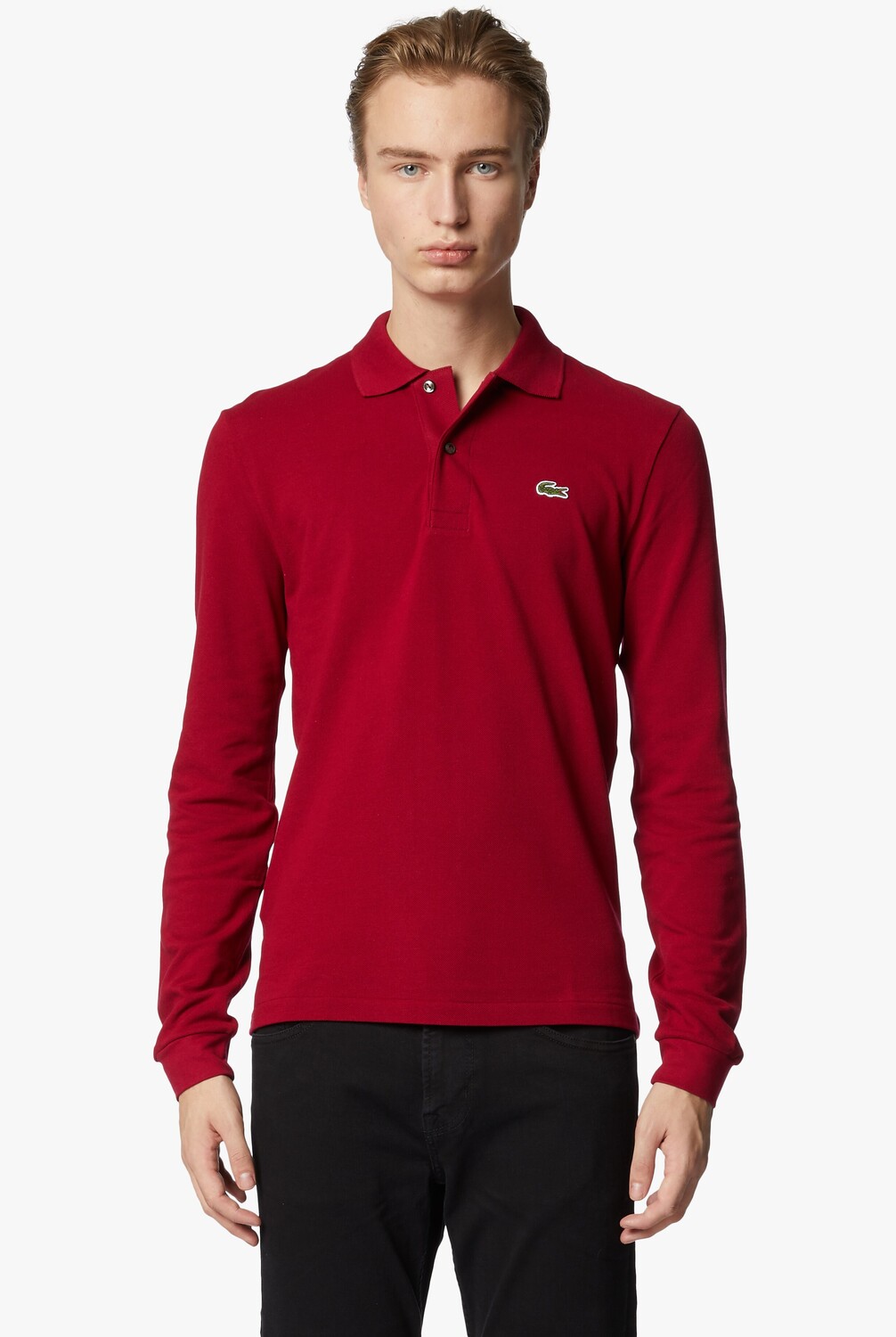 

Поло с длинными рукавами классического кроя Lacoste, цвет Bordeaux