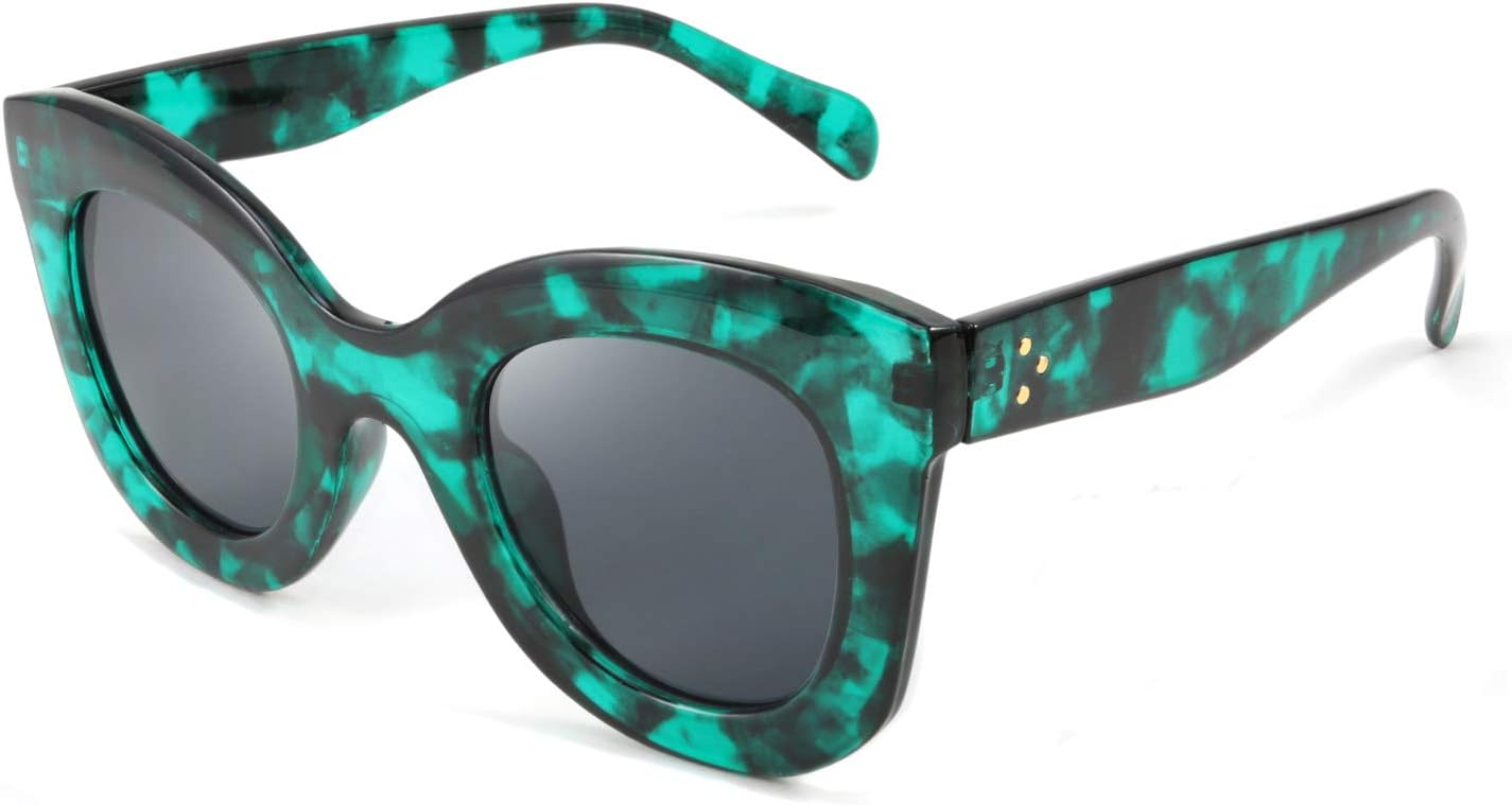 

Солнцезащитные очки FEISEDY в стиле ретро, ​​квадратные, с оправой в виде «кошачьего глаза» и «бабочки», массивная, толстая и выразительная, модель B2572, Green-leopard