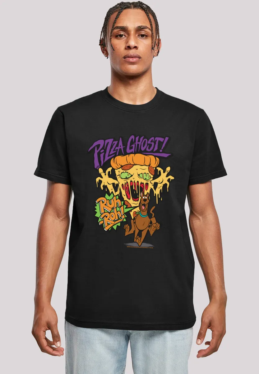 

Футболка F4NT4STIC "Scoby Doo Pizza Ghost Spirit", мужская, товары премиум-класса, стандартного кроя, базовая модель, с принтом, черный