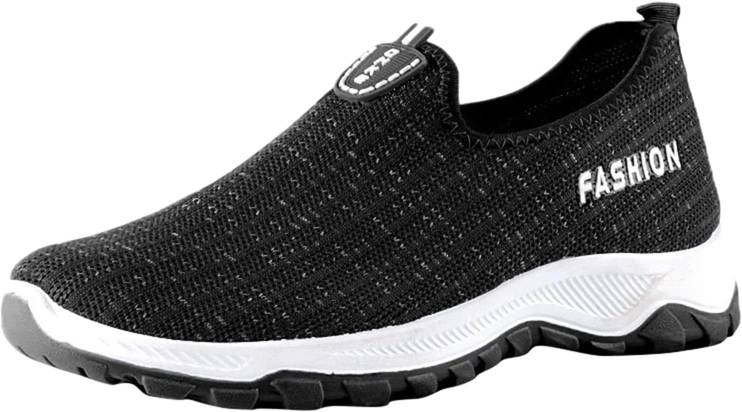 

Кроссовки BORAMAX для мужчин, спортивная обувь для ходьбы, дышащие сетчатые мужские туфли с амортизирующей подошвой, нескользящие тапочки с памятью формы, черный