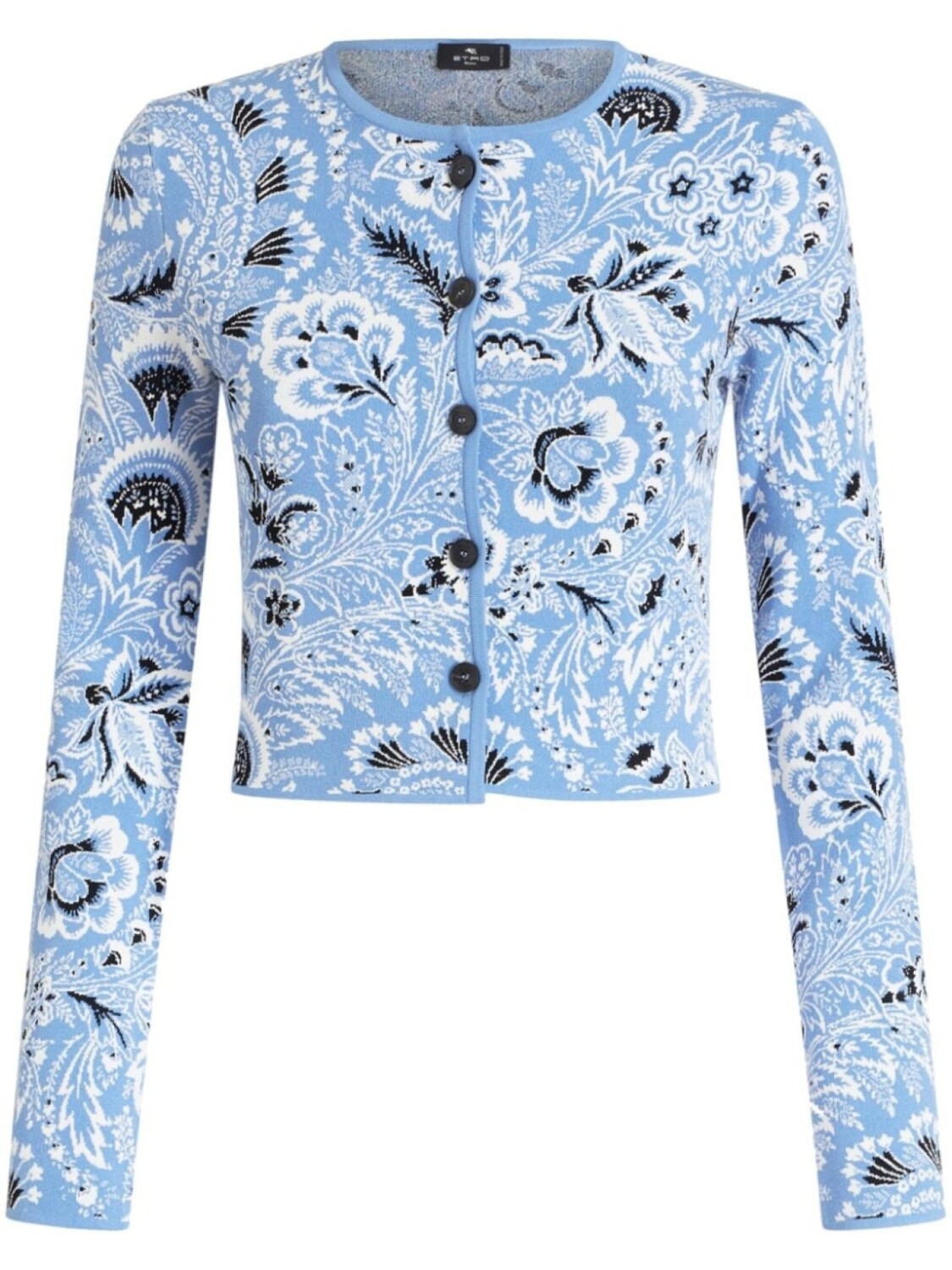 

Укороченный кардиган с узором пейсли ETRO, синий