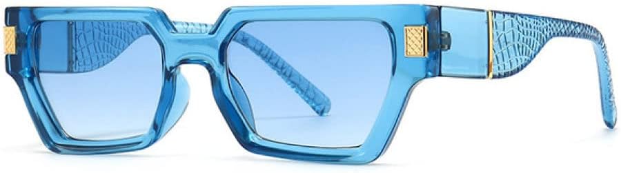 

Модные ретро-солнцезащитные очки класса люкс квадратной формы для женщин и мужчин, современные популярные солнцезащитные очки для активного отдыха, женские очки с защитой от УФ-излучения UV400 generic, Blue