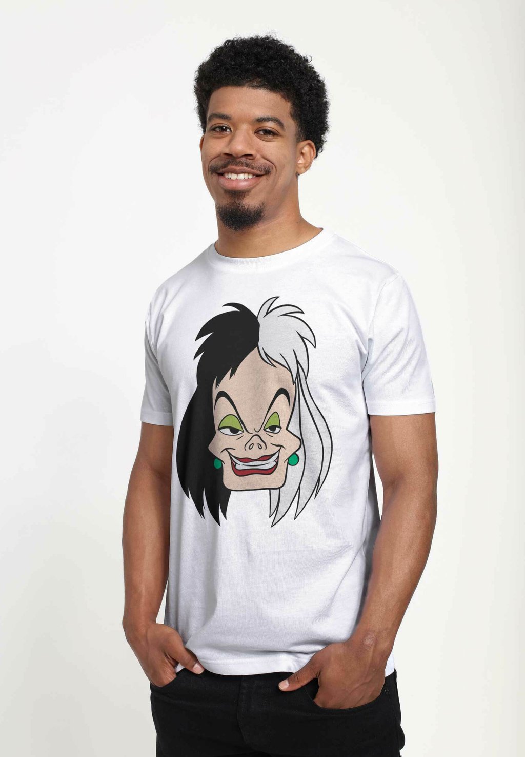 

Футболка с принтом 101 DALMATIANS CRUELLA BIG FACE UNISEX Disney, белый