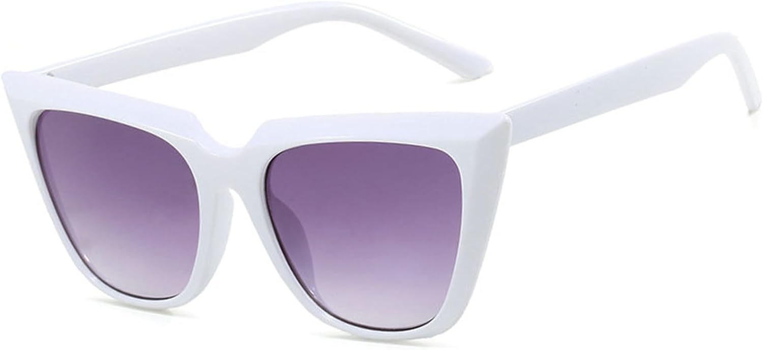 

Хелена Ретро большие солнцезащитные очки «кошачий глаз» для женщин, модные солнцезащитные очки с градиентом неправильной формы, защита от УФ-излучения UV400 для мужчин, квадратные солнцезащитные очки helena, White