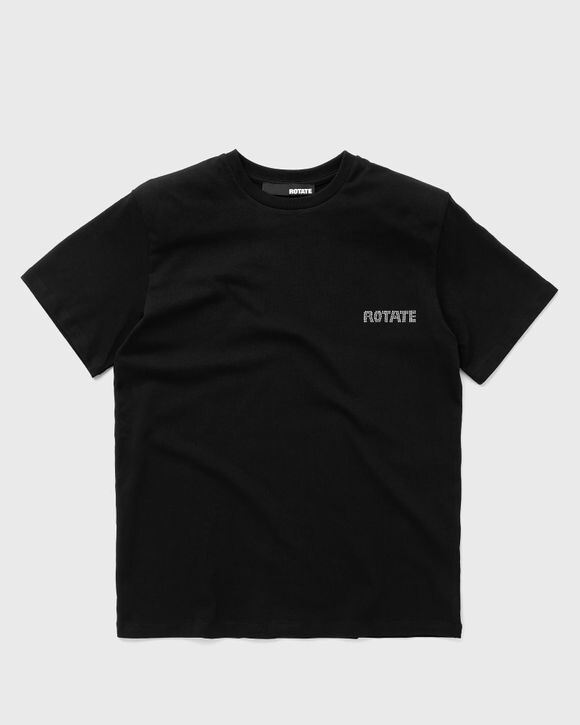 

Топ Rotate Birger Christensen Straight Logo Tee, черный