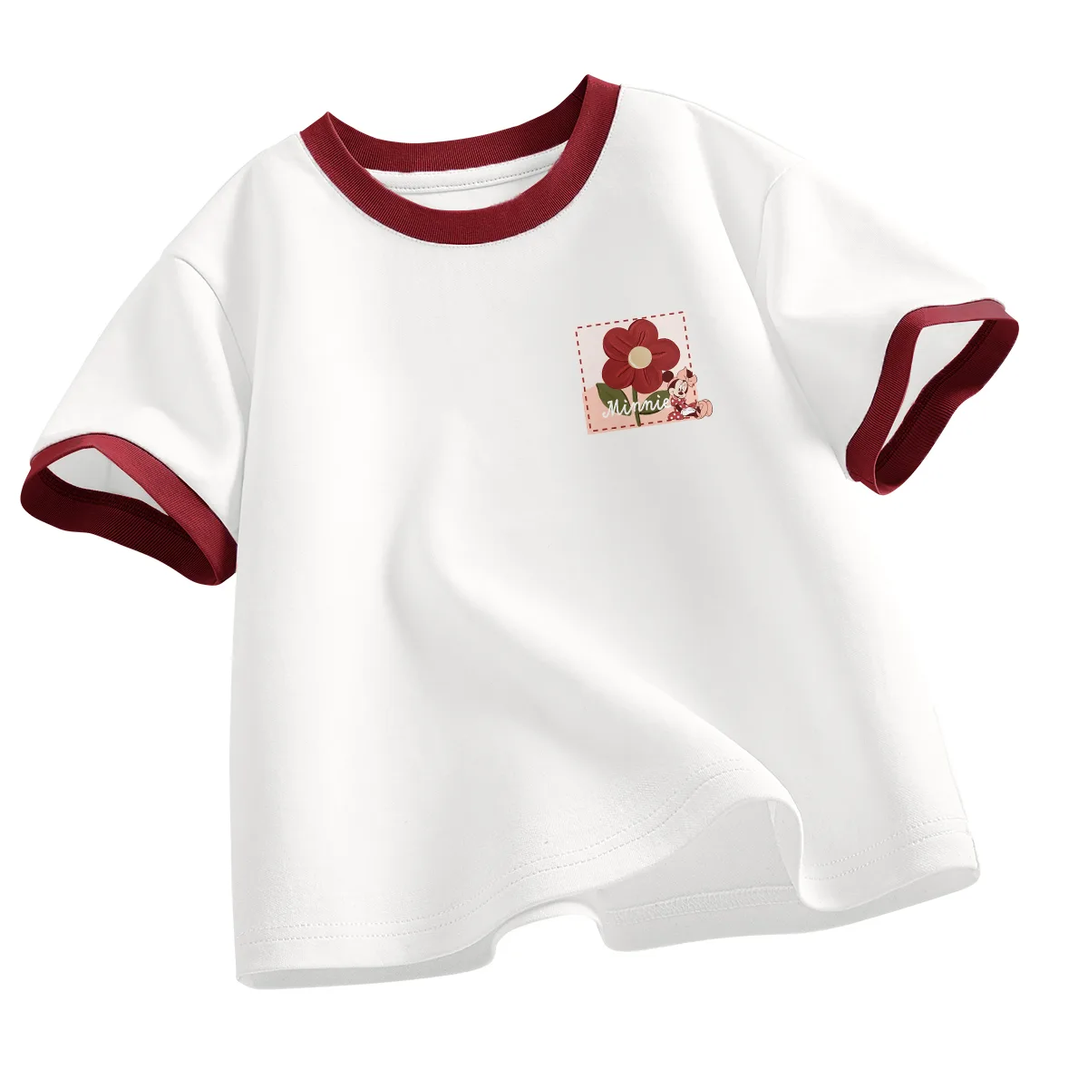 Футболка для детей Crew Neck Moderate Disney, di oil paintings flower garnet красный