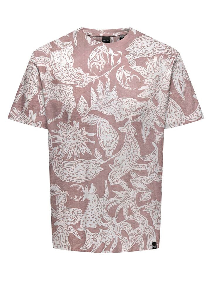 

Футболка ONLY & SONS, цвет rosa/weiß