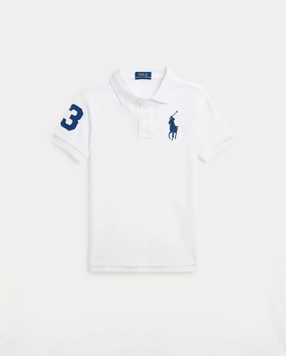 

Футболка-поло для мальчиков из хлопка с Большим Пони Polo Ralph Lauren, белый