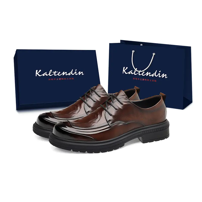 

Kaltendin Мужские повседневные туфли мужские низкие черно-коричневые, цвет Brown