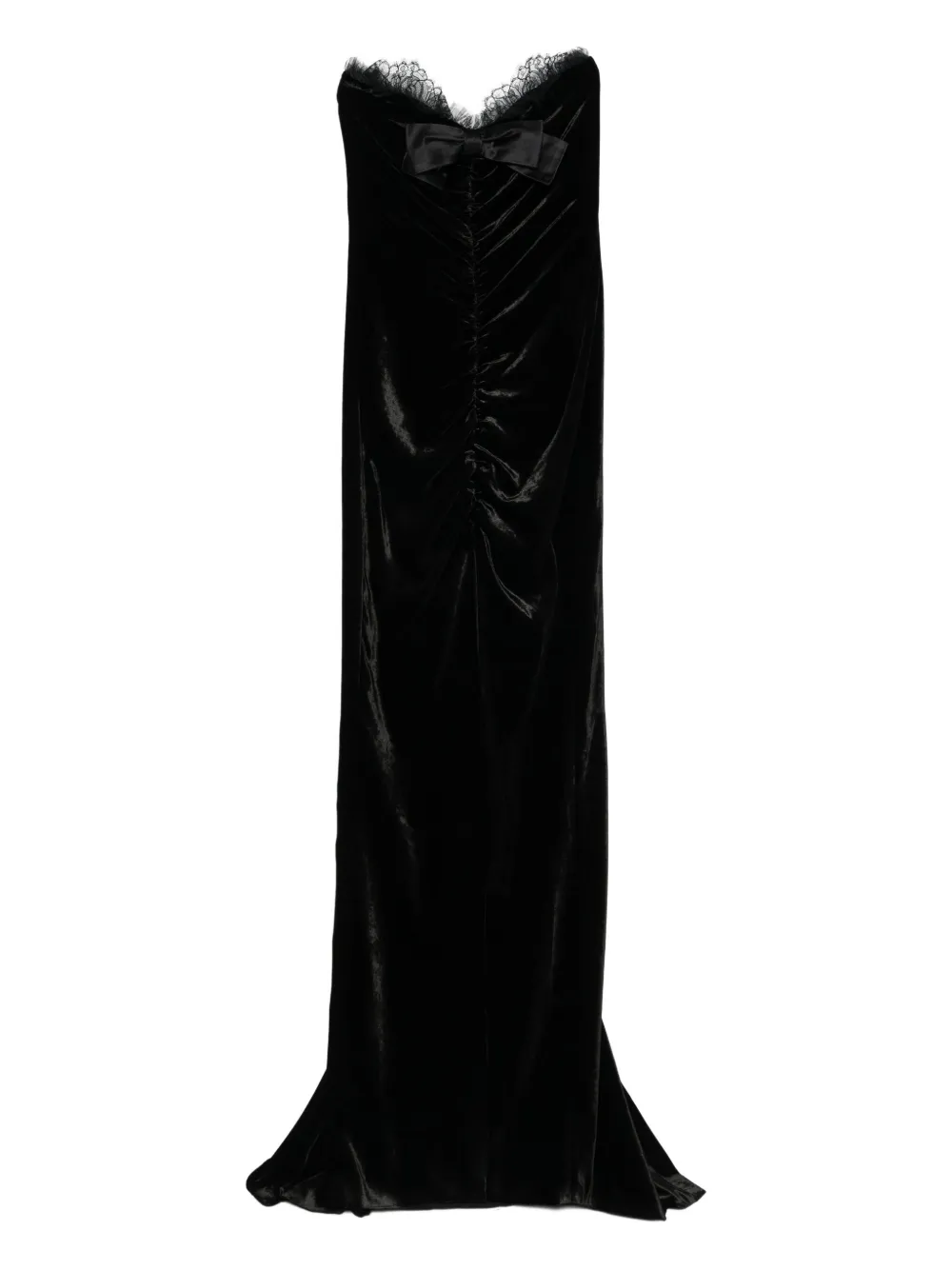 

Макси-платье с кружевной отделкой Alessandra Rich, черный