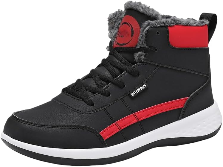 

Мужские кеды Hhhchpm средней высоты - Всесезонные повседневные/для улицы/обувь, верх из ПУ, круглый носок и подошва для увеличения роста - для джинсов/курток, модная мужская обувь, черный