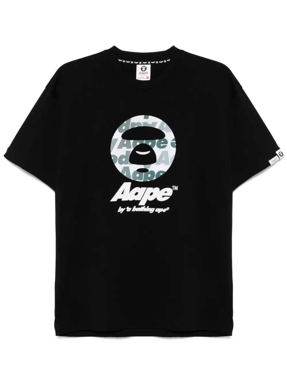 

Футболка с логотипом AAPE BY *A BATHING APE, черный