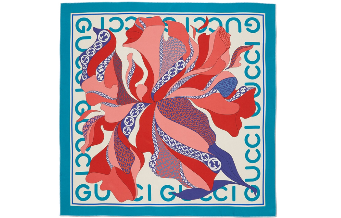 

GUCCI Шёлковый шарф, Blue