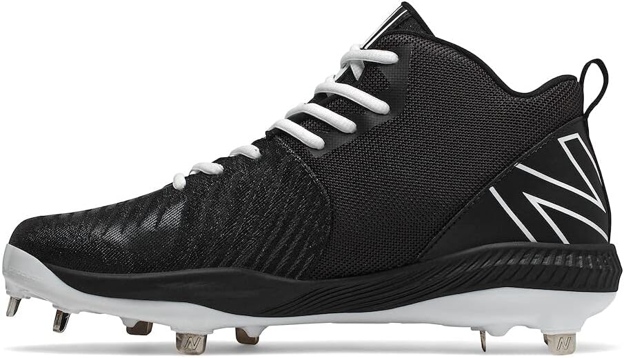 

Бейсбольные кроссовки New Balance Men's FuelCell 4040 V6 Mid-Metal, черно-белый