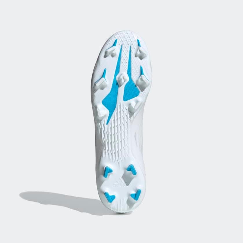 Мужские футбольные бутсы Adidas X Speedflow.3 для твердого грунта - белые, белый/индиго/синий — фото 4