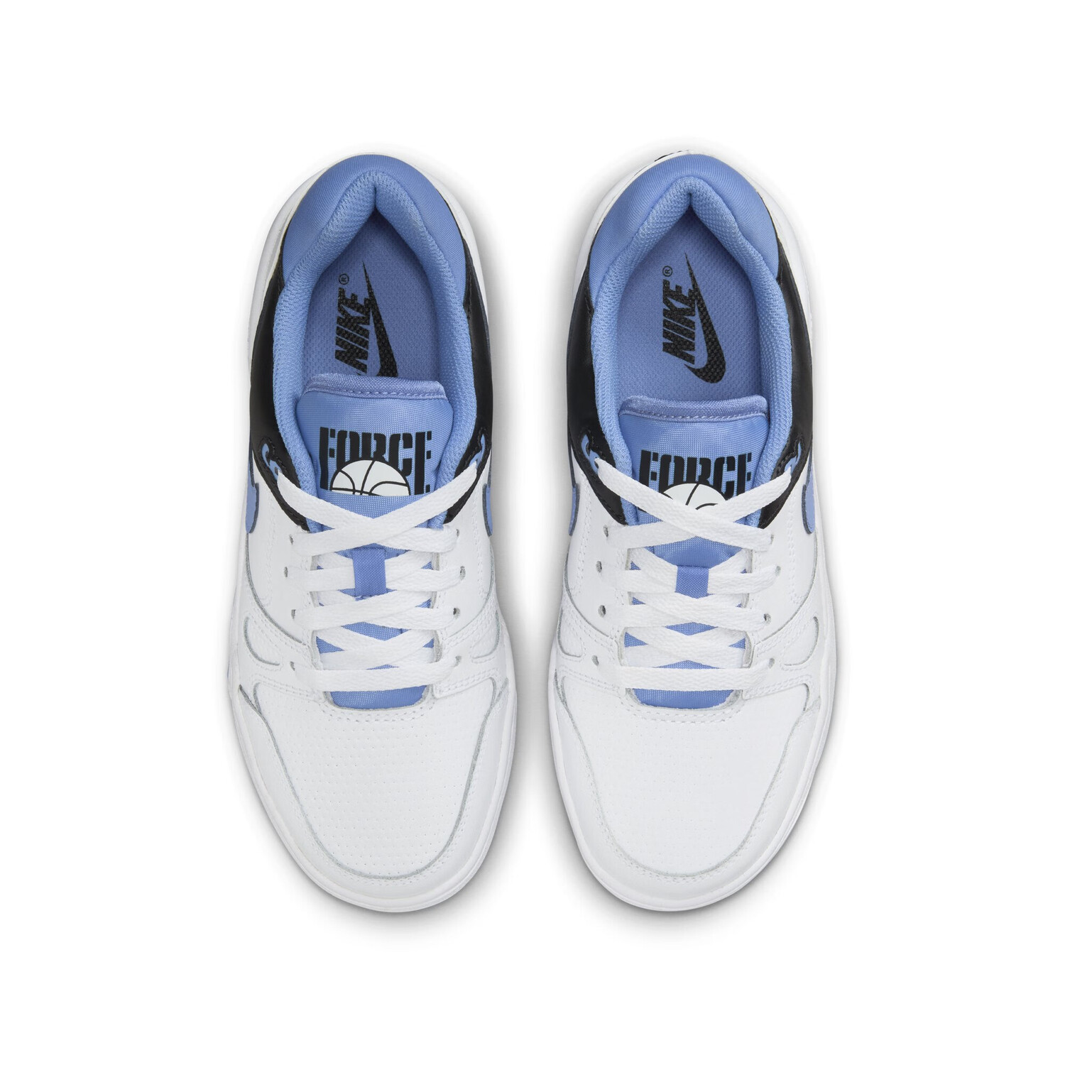 Детские кроссовки для скейтбординга Full Force GS Low-top, белые/арктическо-синие/черные Nike, белый/синий — фото 4