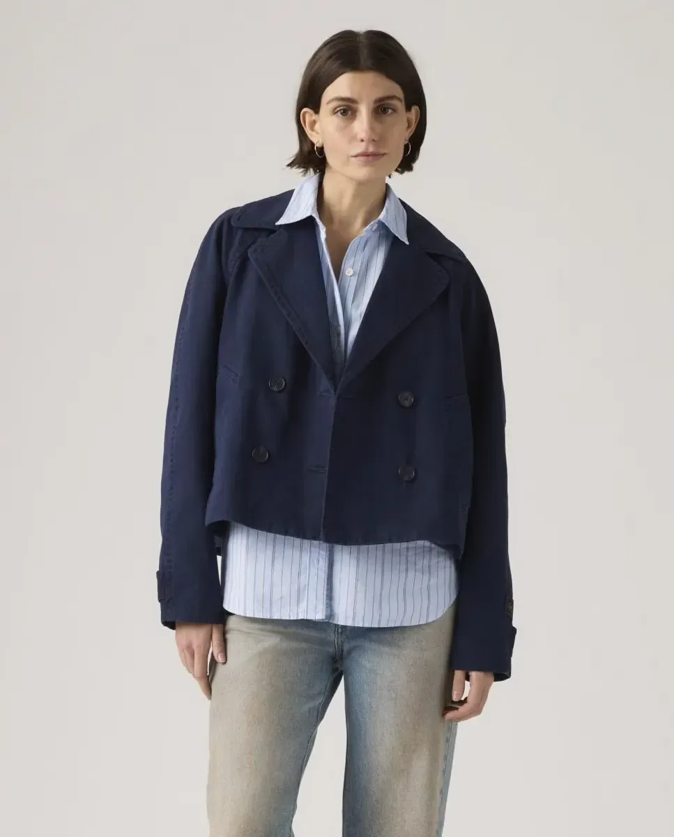 Женское короткое пальто Levi's, темно-синий