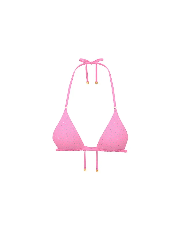 Верхняя часть бикини Essential diamanté triangle. Victoria'S Secret Swim, Embellished Pink Sugar Shine — фото 3