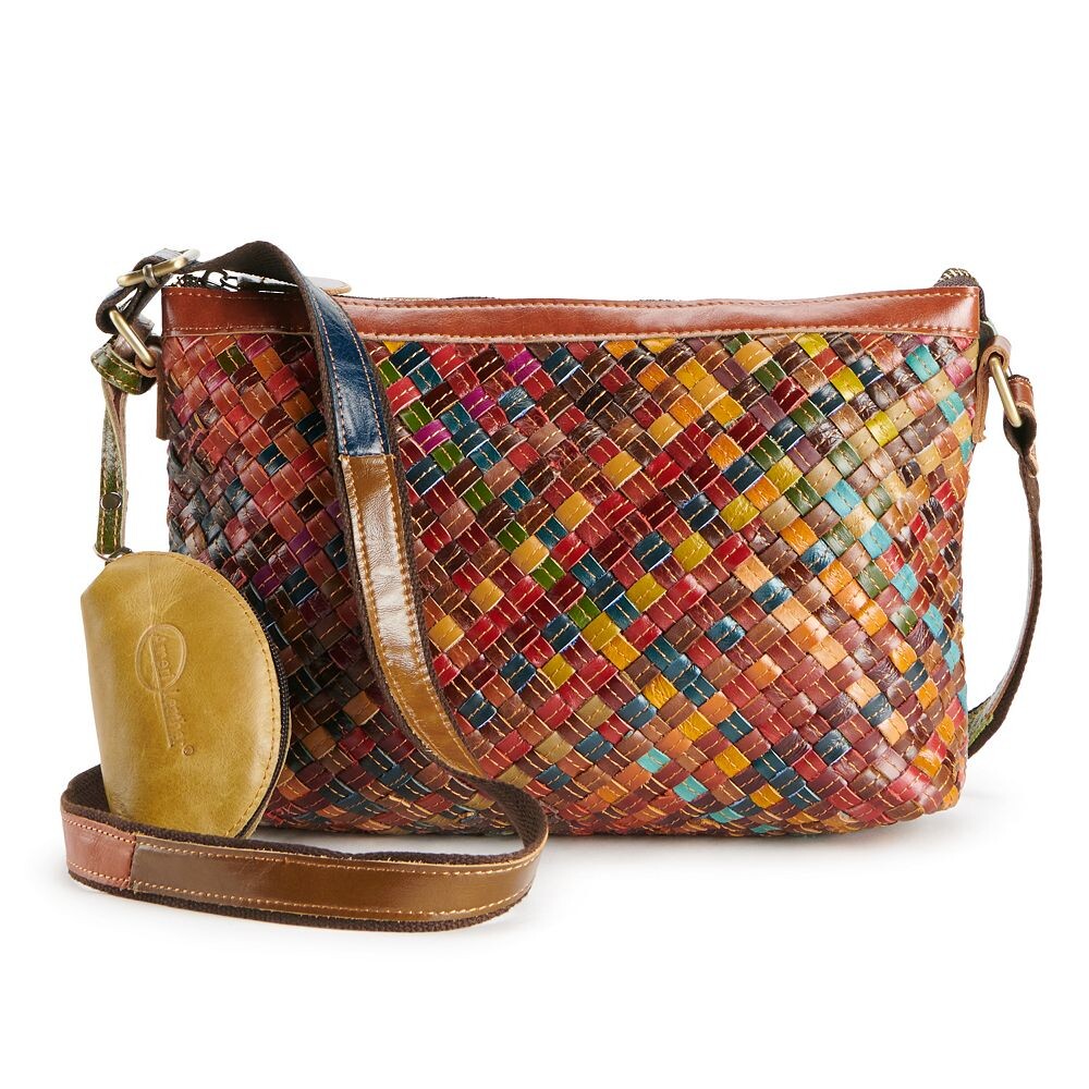 

Ameri Кожаная узкая сумка на плечо Stella Ameri Leather, цвет Rainbow