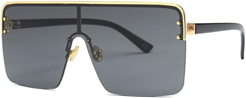 

Большие солнцезащитные очки для женщин с зеркальными линзами и плоской верхней частью; большие солнцезащитные очки для мужчин в винтажном стиле с градиентным переходом HDUBFY, 1