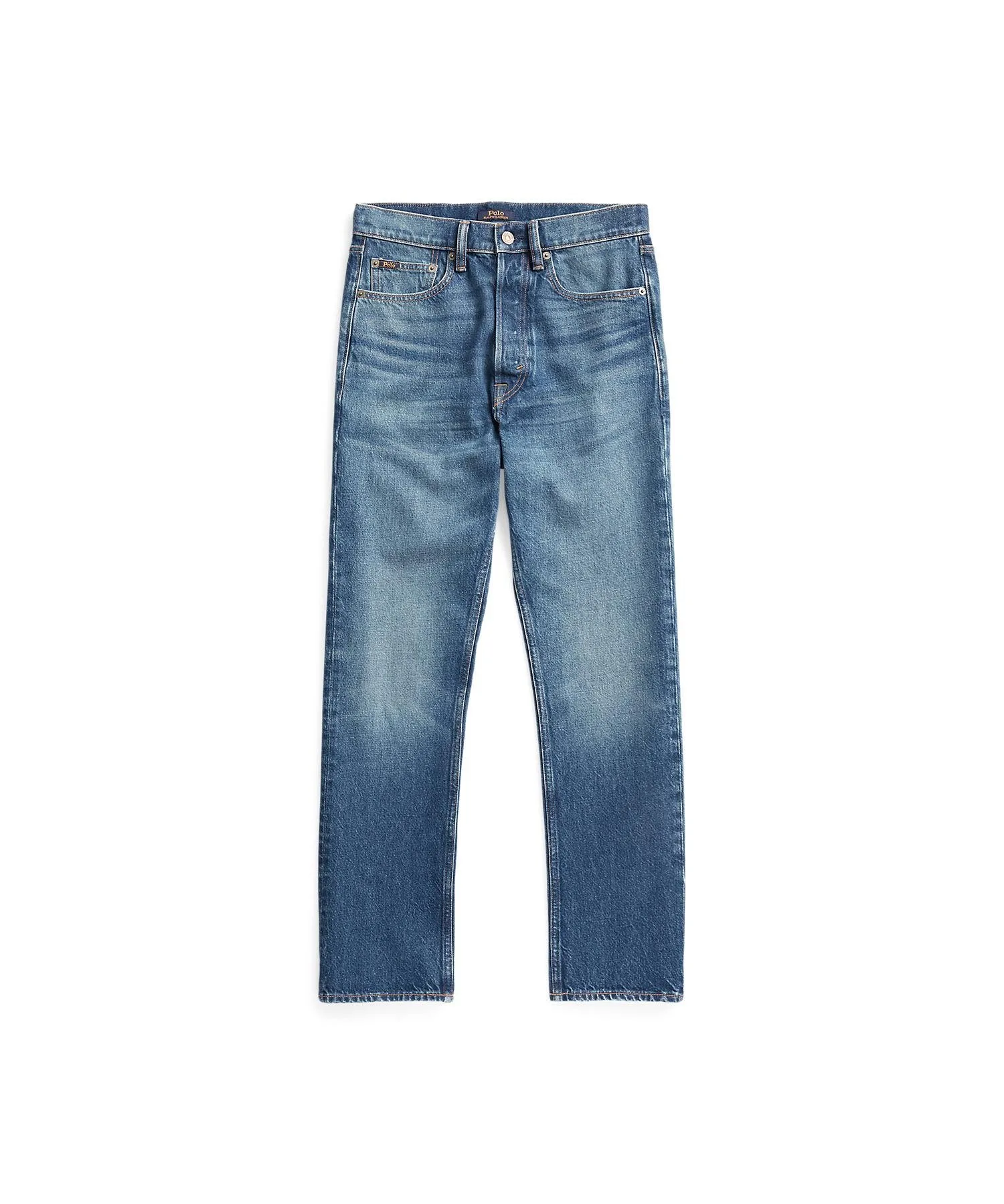 Джинсы прямого кроя с высокой посадкой Polo Ralph Lauren, 400 Blue