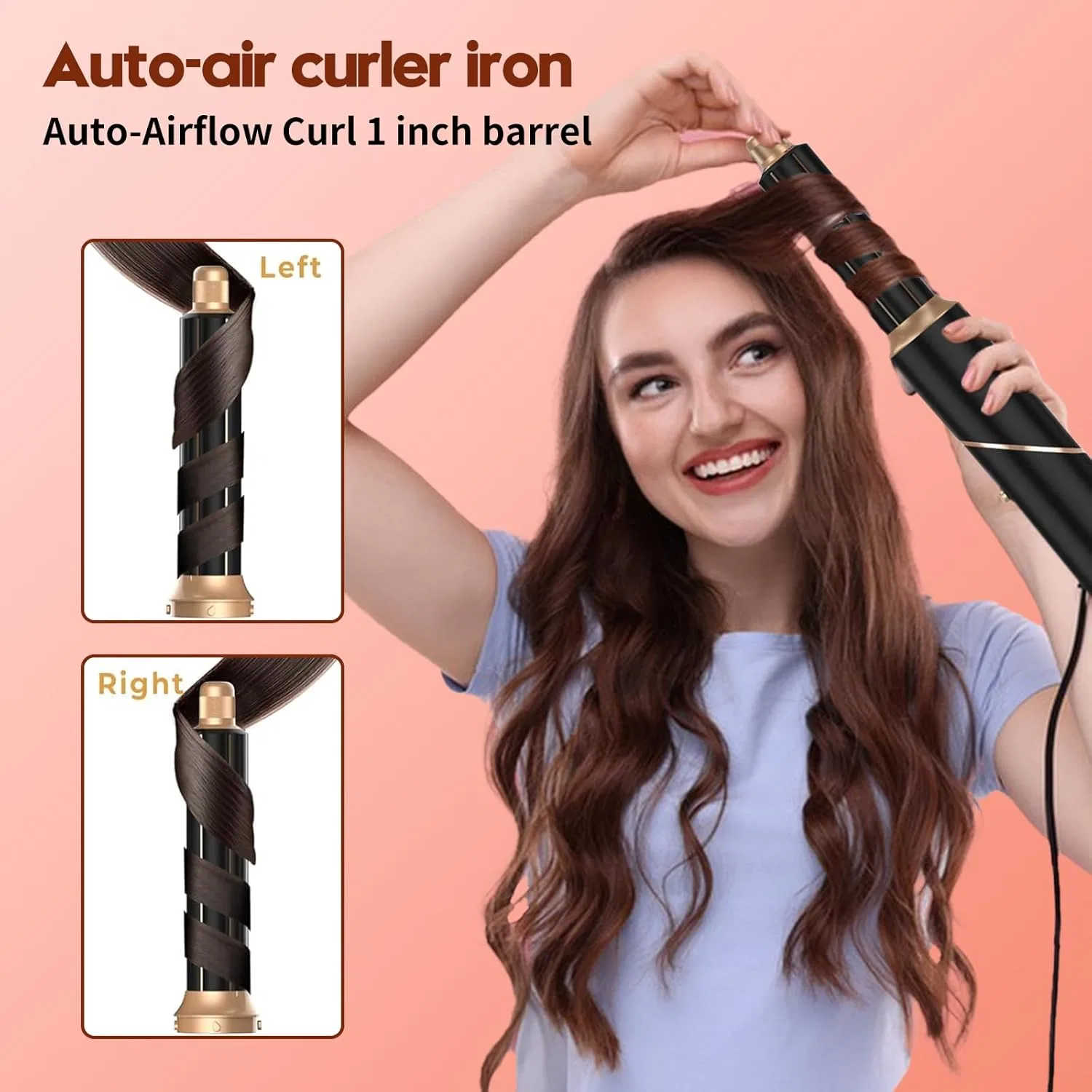 Набор для укладки волос Airstyler 6-в-1, складная расческа с горячим воздухом Agrdeed — фото 3