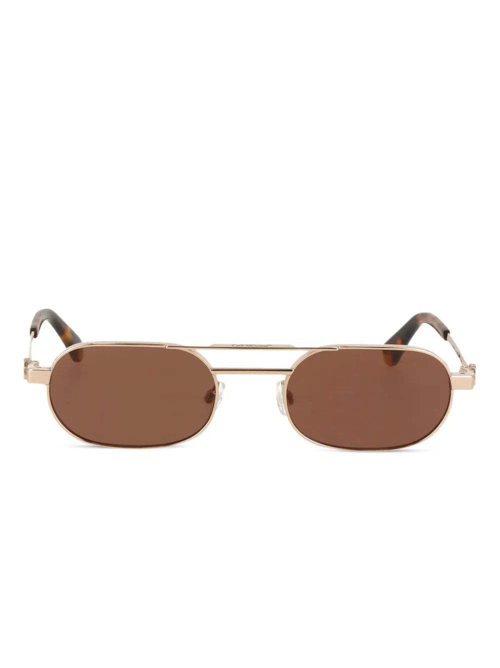

Солнцезащитные очки в круглой оправе с двойной перемычкой Off-White Eyewear, золотой