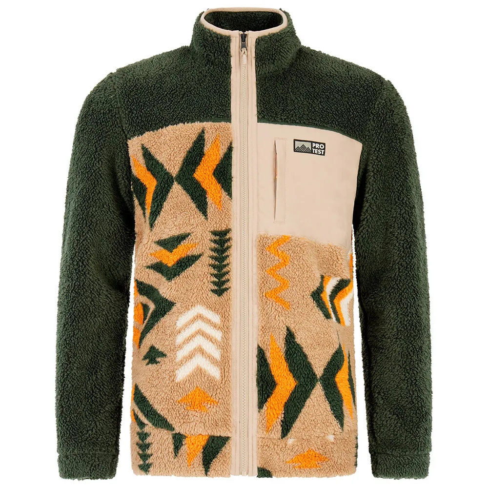 

Флис Protest Don Outdoor full zip, зеленый