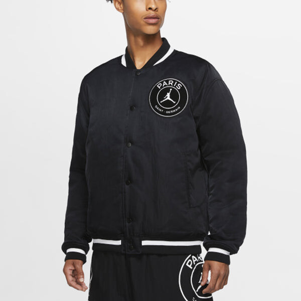 Куртка Air Jordan Paris Saint-Germain Athleisure Casual Sports Jacket Black, черный — фото 3