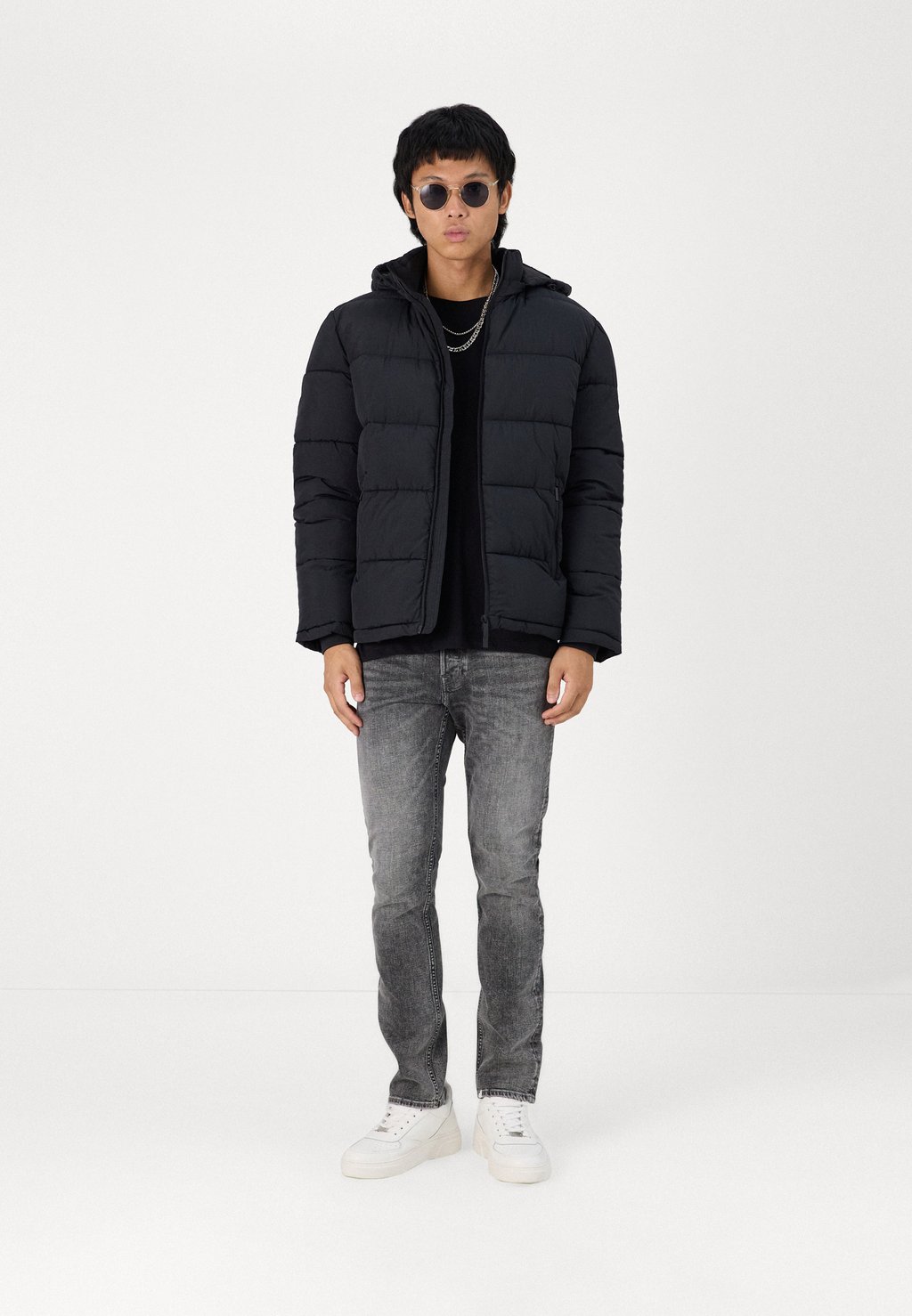 

Джинсы облегающие JJIGLENN JJCOLE Jack & Jones, серый деним