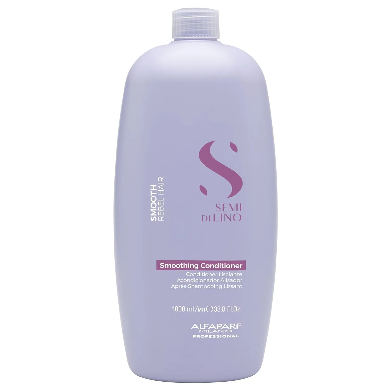 Alfaparf Milano Semi Di Lino Smooth Conditioner для непослушных и пушащихся волос - смягчающий кондиционер с семенами льна для контроля влажности 1000 мл (.)
