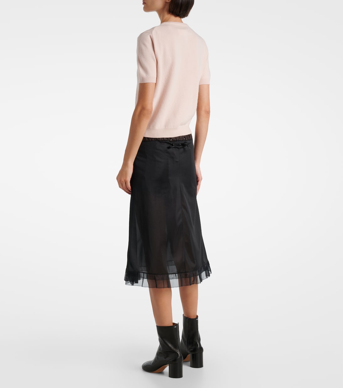 Футболка из натуральной шерсти Maison Margiela, Pale Pink — фото 3