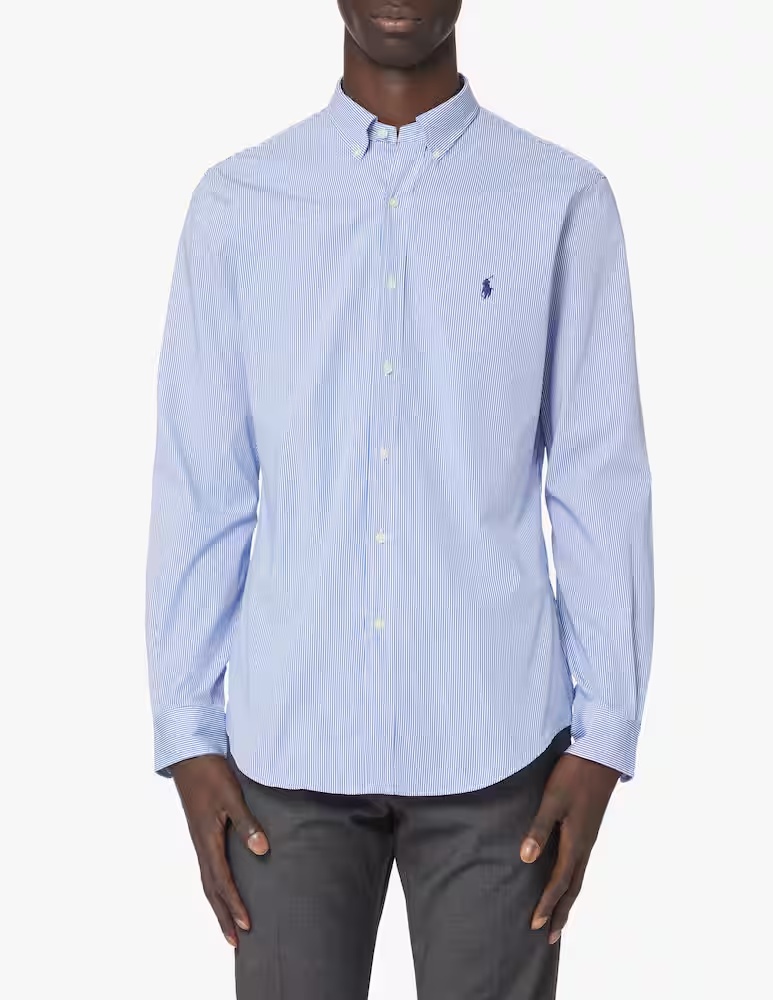 

Спортивная рубашка из бистряка Polo Ralph Lauren, цвет Blue/White Hairline Strip