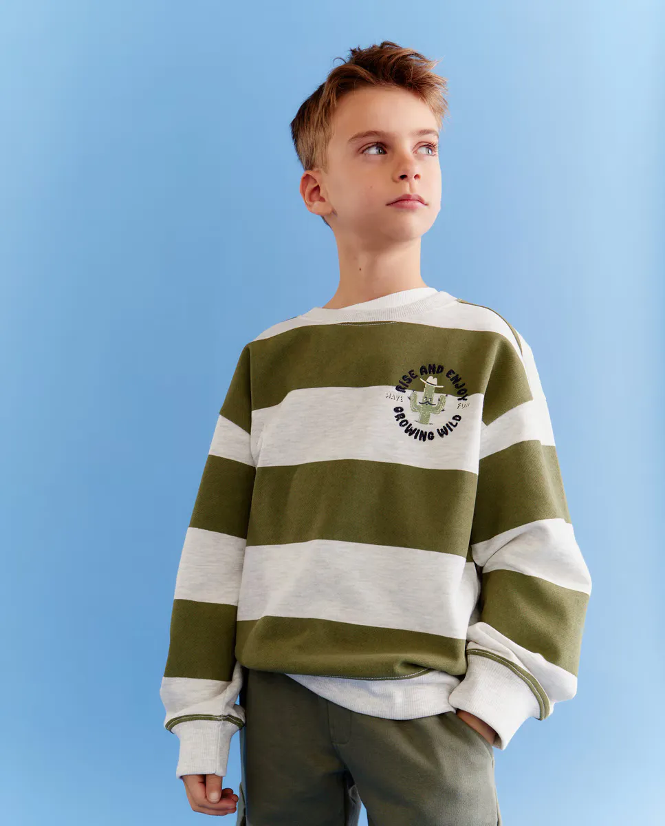 

Закрытый свитшот для мальчика Kids El Corte Inglés, зеленый