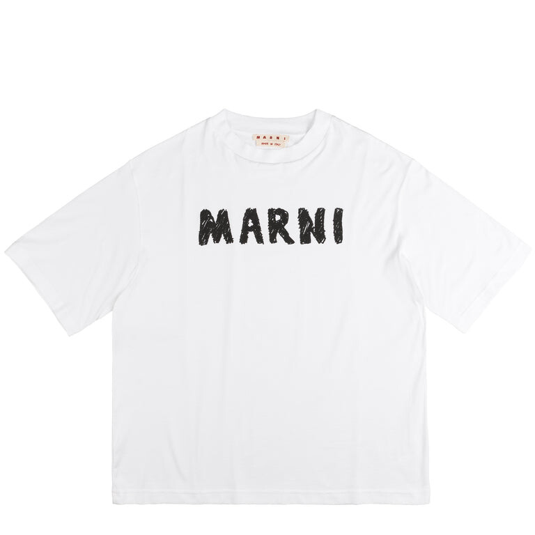 

Футболка crayon logo t-shirt Marni, белый