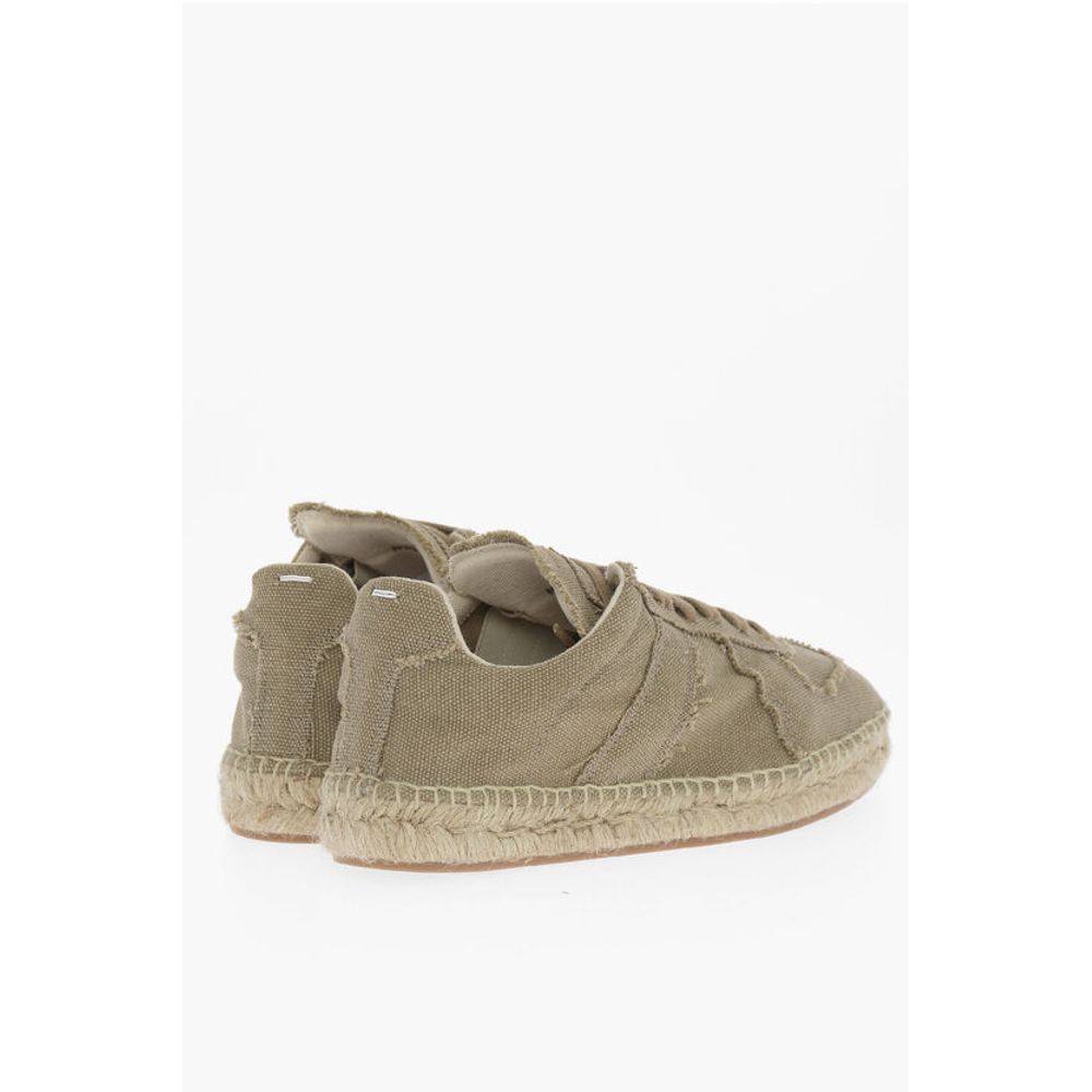 Низкие кеды MM22 из хлопка с джутовой подошвой Maison Margiela, Green — фото 2