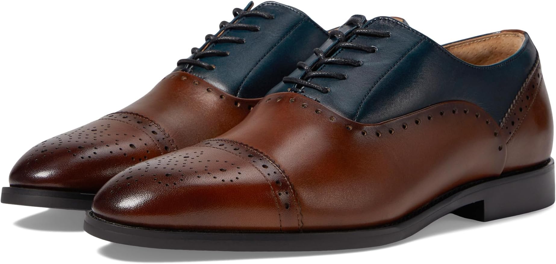 

Оксфорды Stacy Adams Reynolds Cap Toe Lace-Up, цвет Brown/Navy
