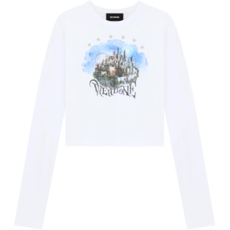 

Женская футболка с вшитыми рукавами We11Done, белый