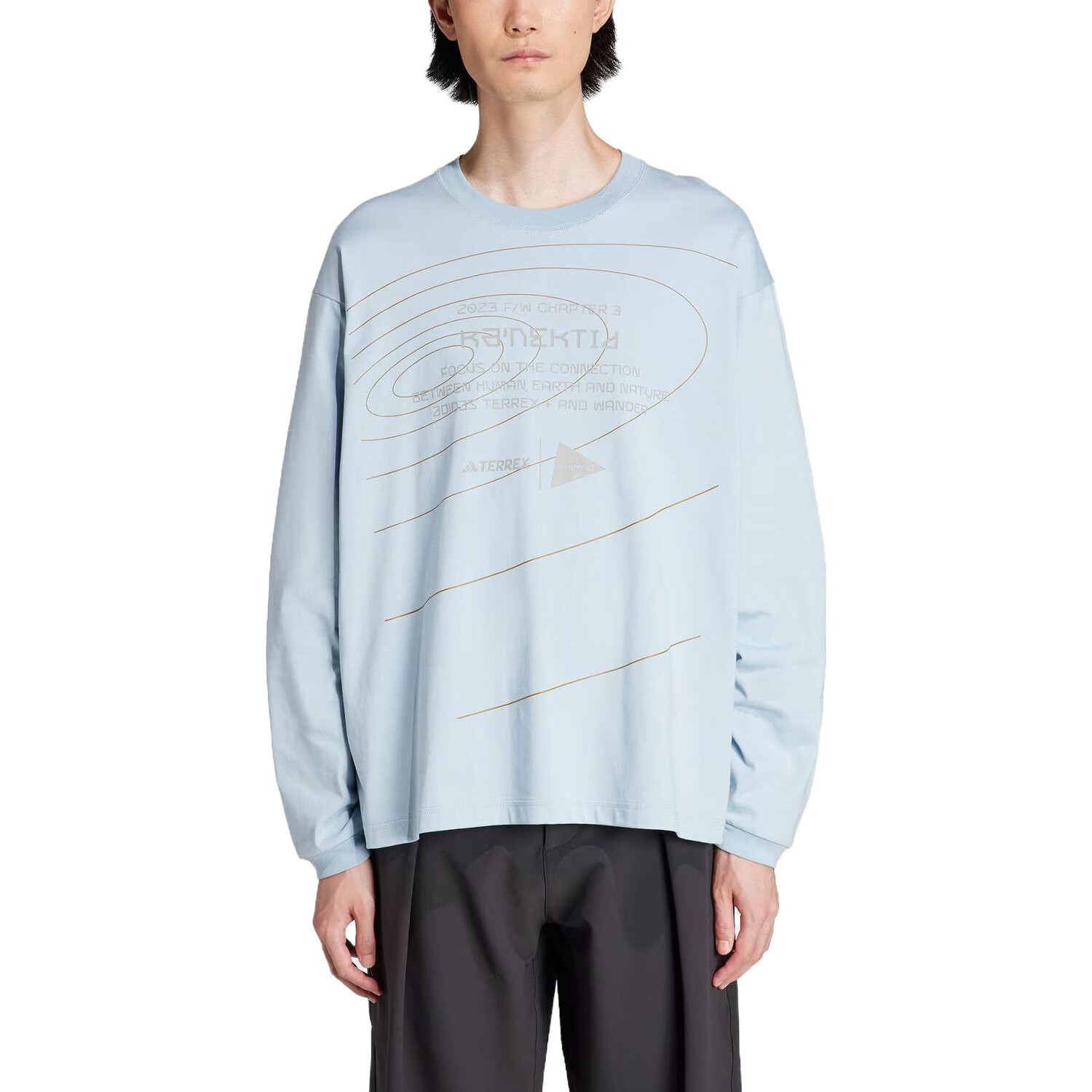 Футболка TERREX X And Wander унисекс светло-голубая Adidas, светло-голубой — фото 2