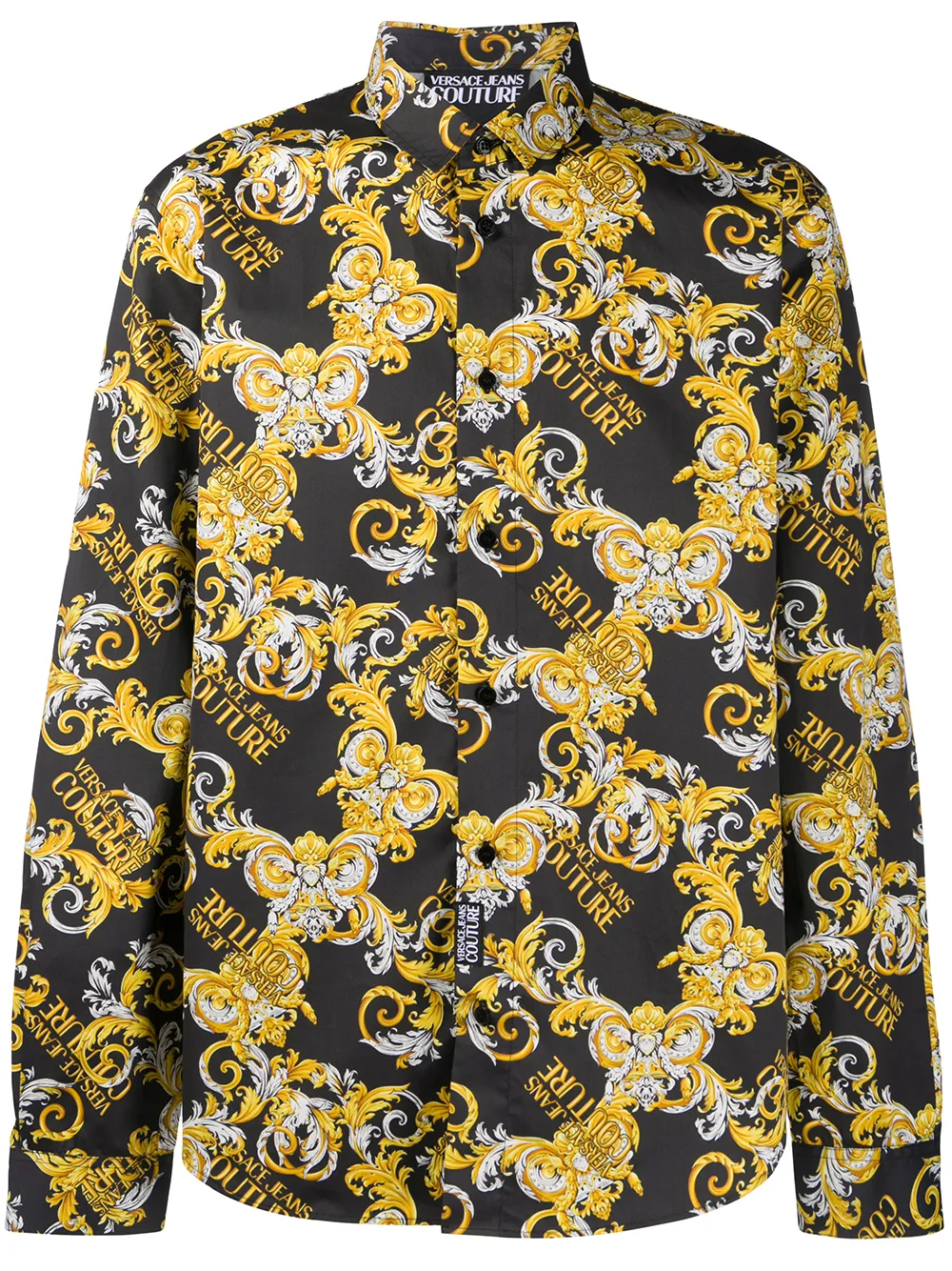 

Рубашка с принтом Versace Jeans Couture, черный
