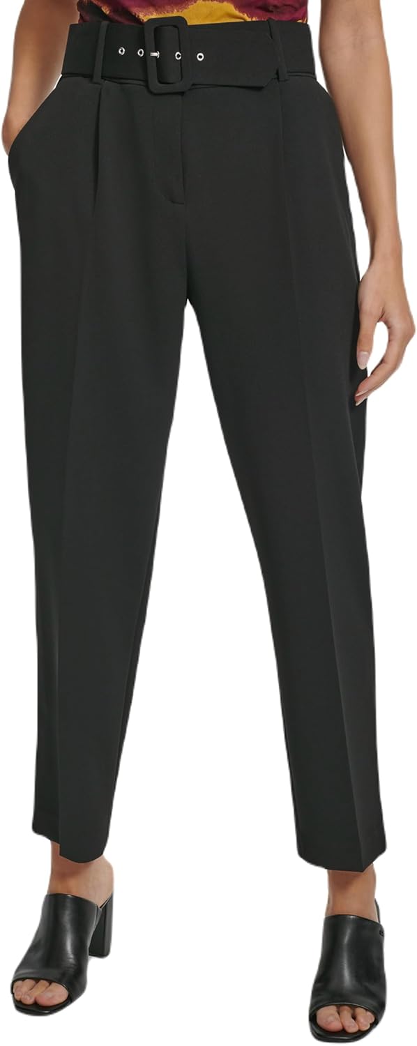 

Женские брюки Calvin Klein с поясом и щиколоткой, Black