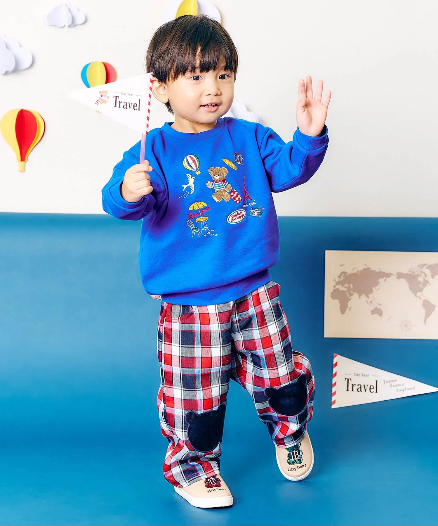 Детские кроссовки-слипоны без шнурков tiny bear apres les cours темно-синие — фото 2