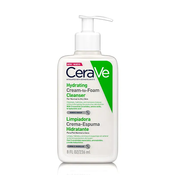 

Для нормальной и сухой кожи Limpiadora Crema-Espuma Hidratante Cerave, 236 ml