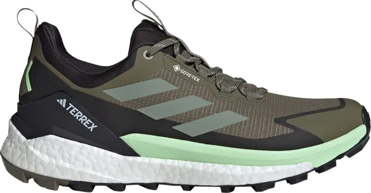 

Кроссовки Terrex Free Hiker 2.0 Low GORE-TEX 'Olive Strata Silver Green', зеленый