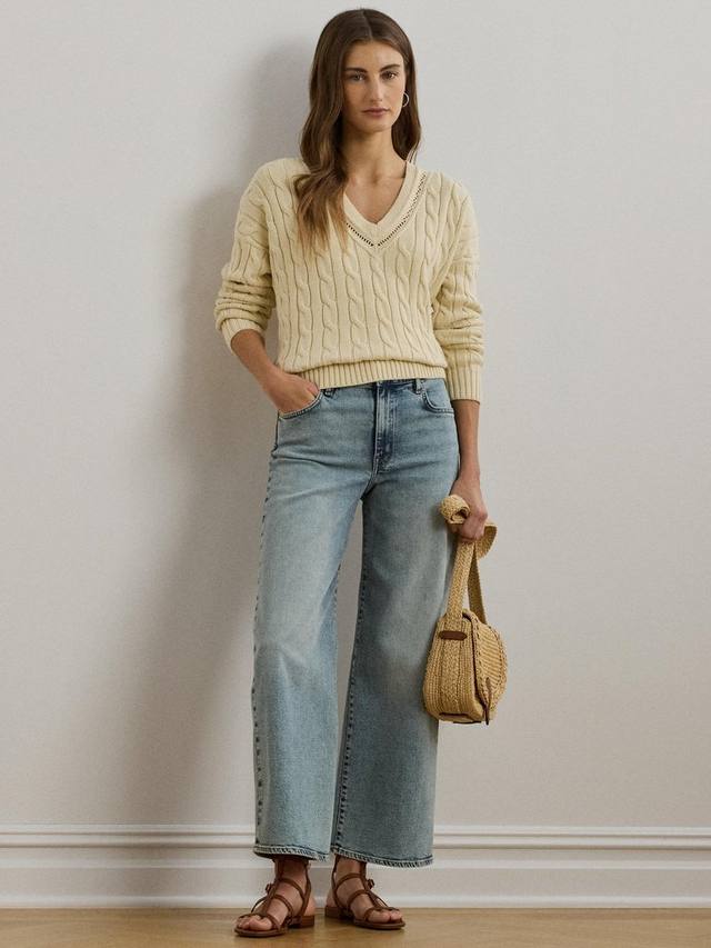 

Свитер Lauren Tedurph с узором "косичка" Ralph Lauren, Ivory Beige