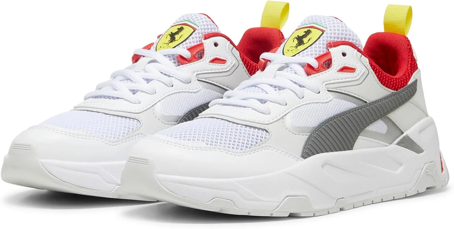 Кроссовки PUMA Unisex Ferrari Trinity, Puma White Rosso Corsa — фото 4