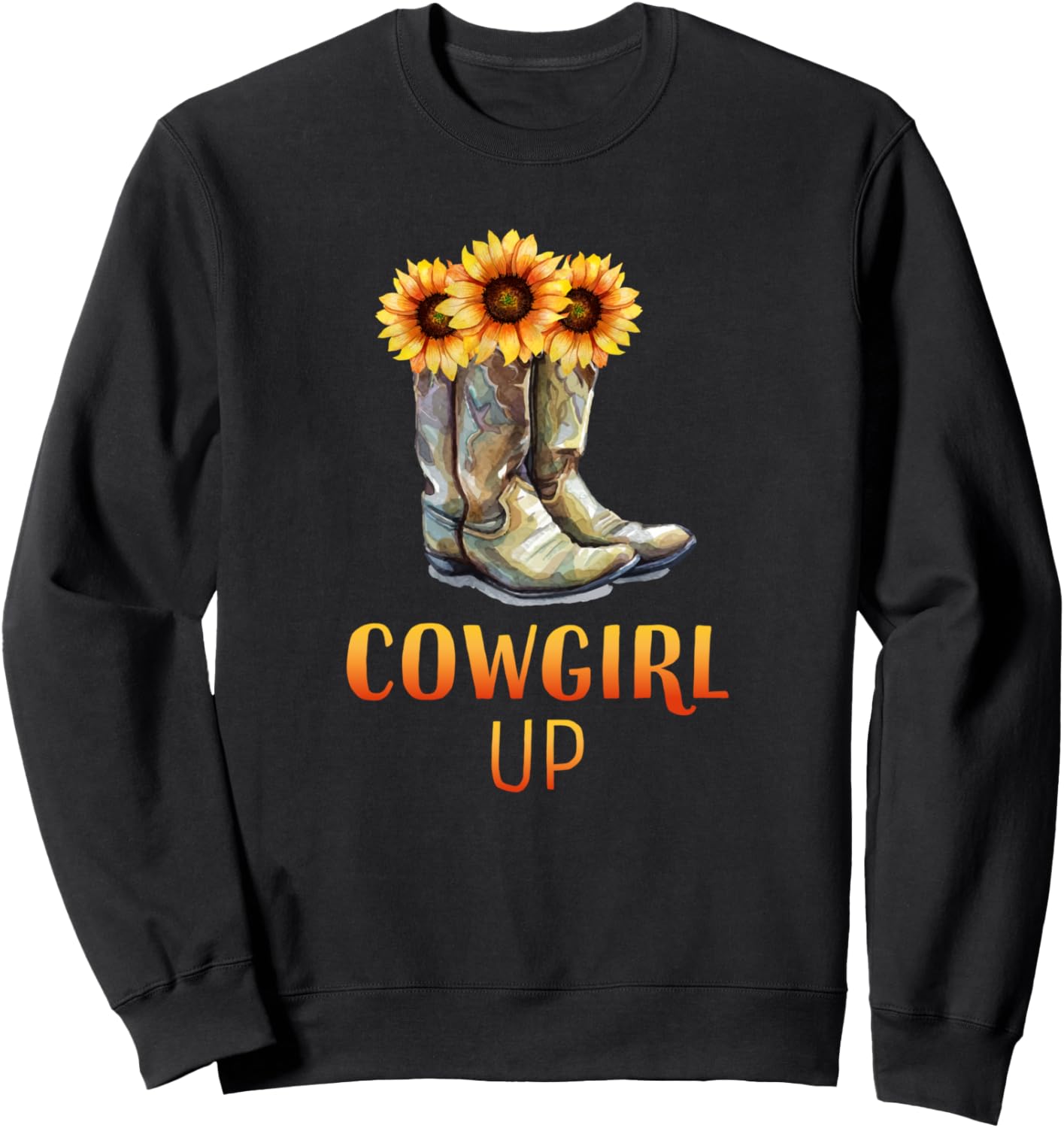 

Ковбойские сапоги и толстовка с подсолнухами, черные Cowgirls Look Great In Our Apparel, Черный, Ковбойские сапоги и толстовка с подсолнухами, черные Cowgirls Look Great In Our Apparel