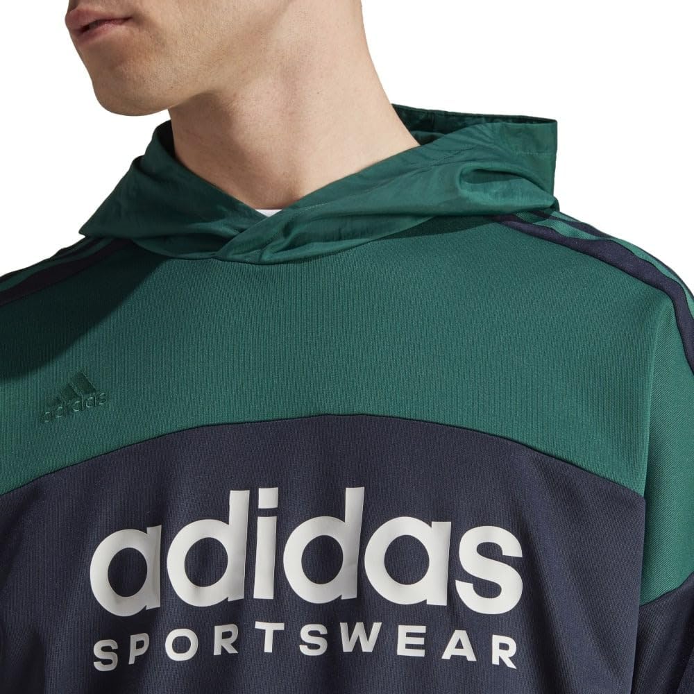 Мужская толстовка Adidas IKX18, худи Tiro, зеленый — фото 3